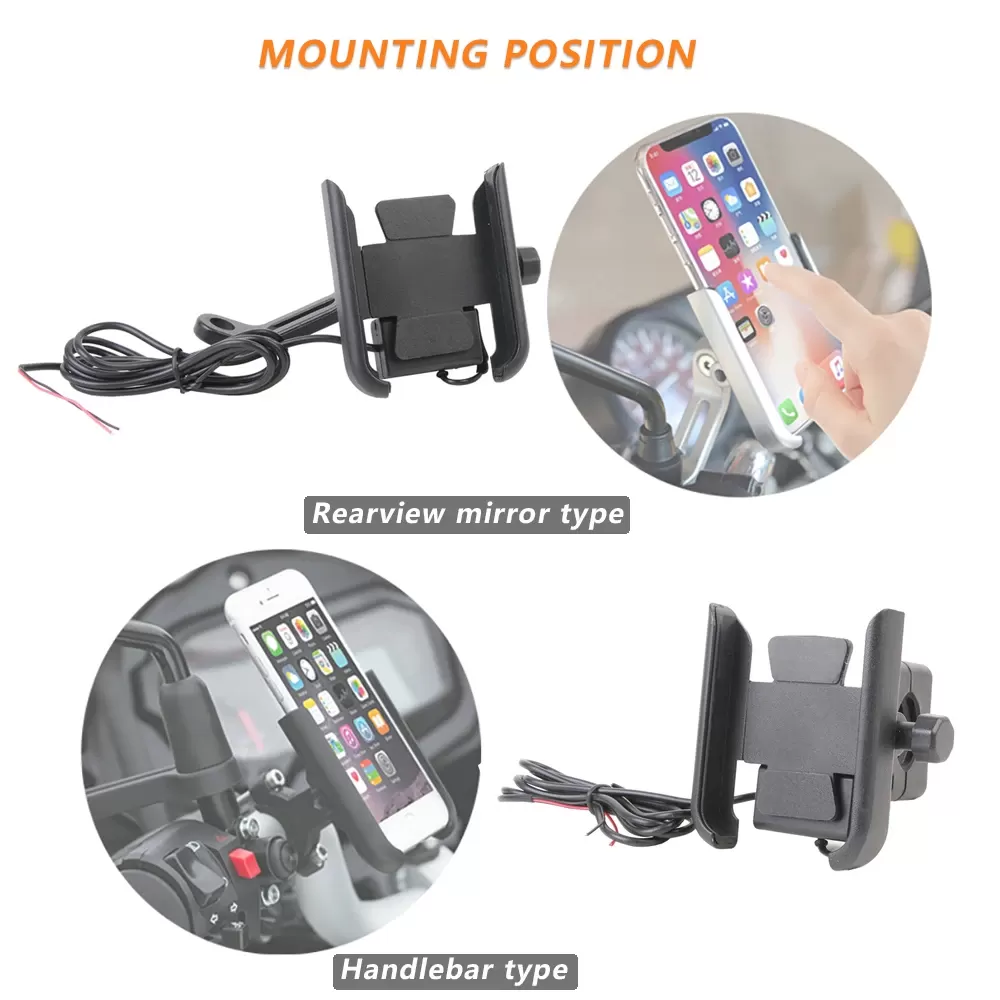 מחזיק טלפון עם מטען USB להונדה PCX - תמונה 3
