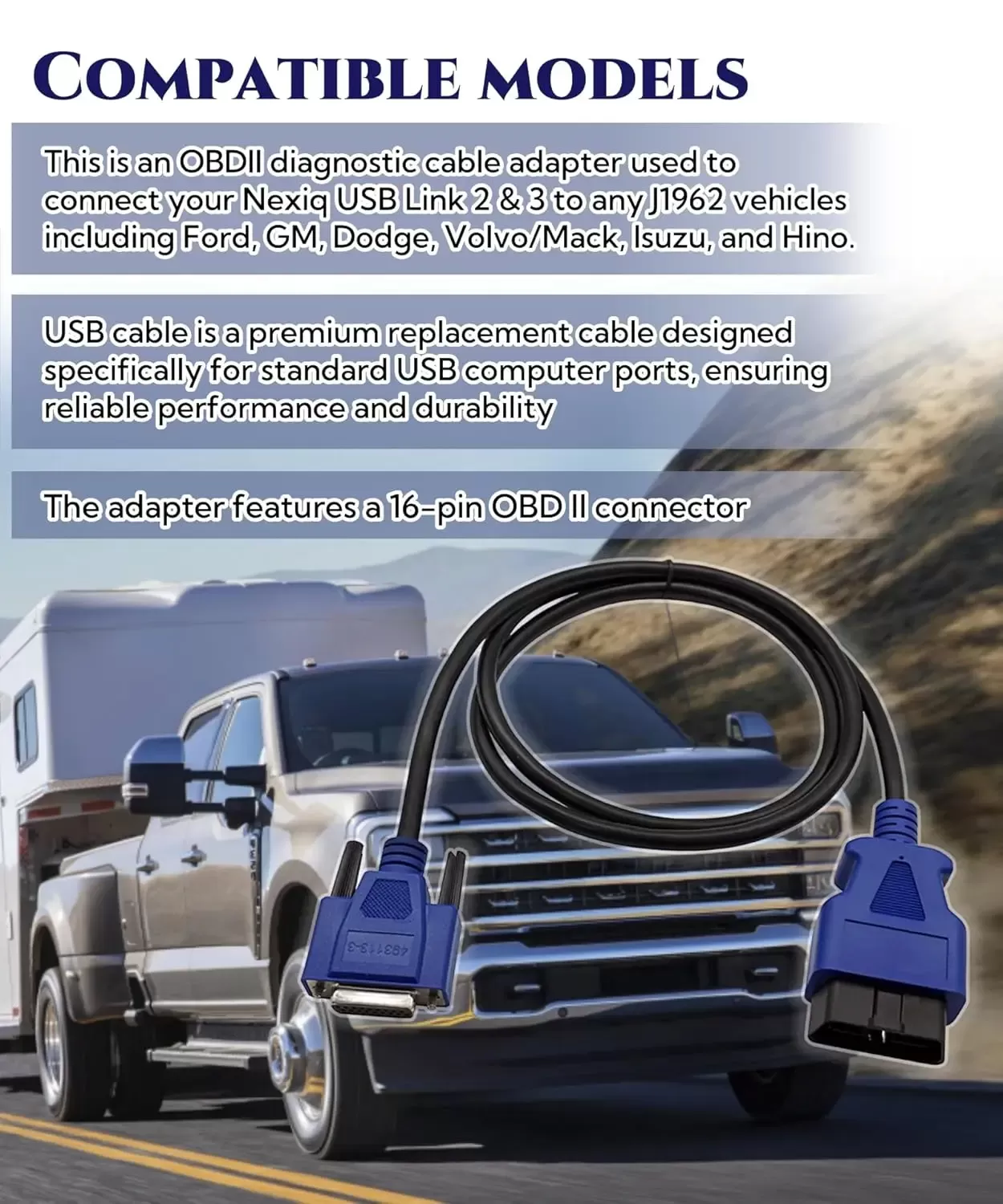 מתאם אבחון OBD2 Nexiq II/III לרכב - תמונה 2