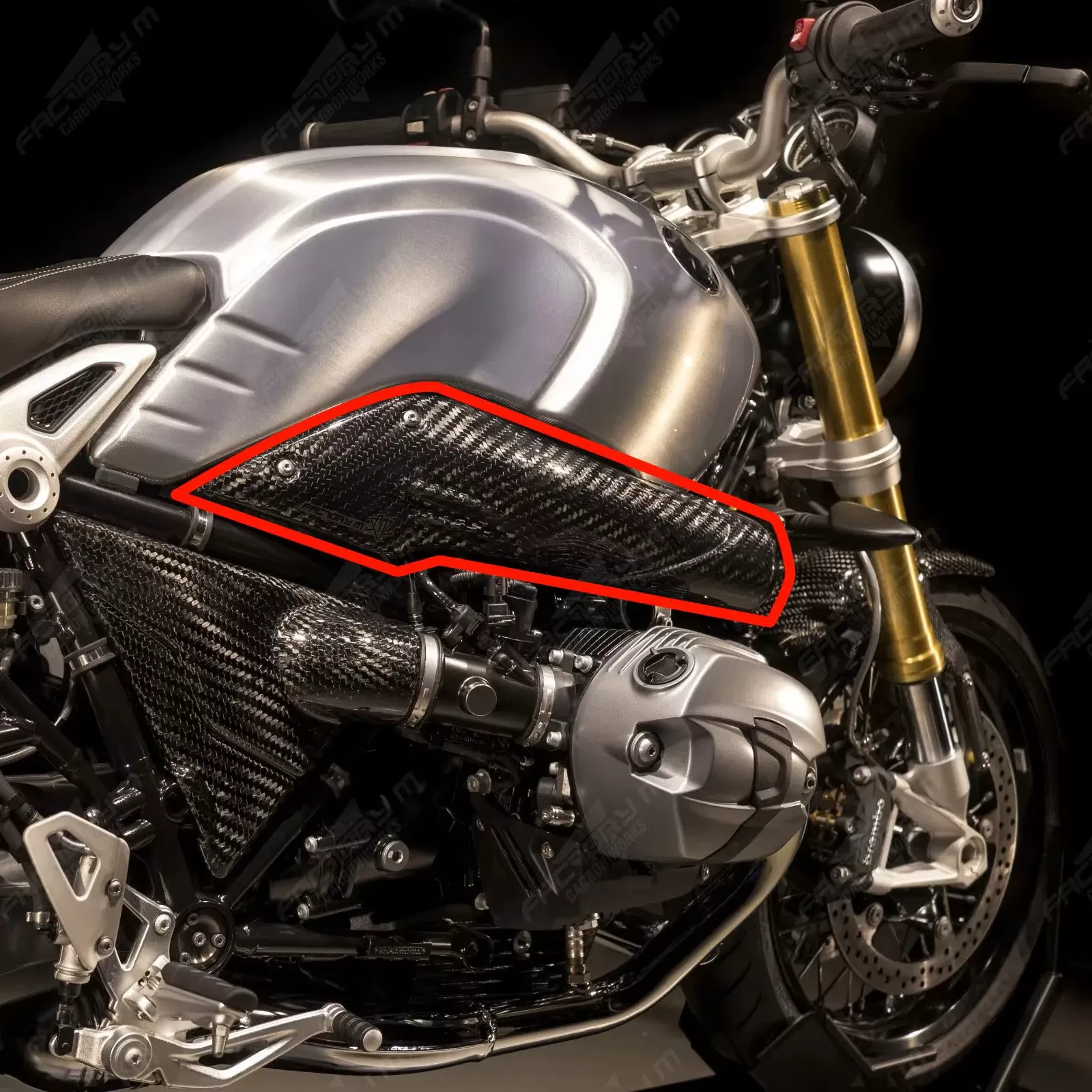 פנלים צדדיים מקרבון ל-BMW R Nine T - תמונה 2