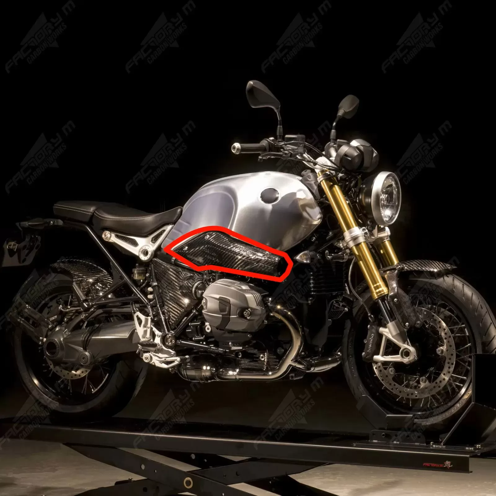 פנלים צדדיים מקרבון ל-BMW R Nine T - תמונה 3