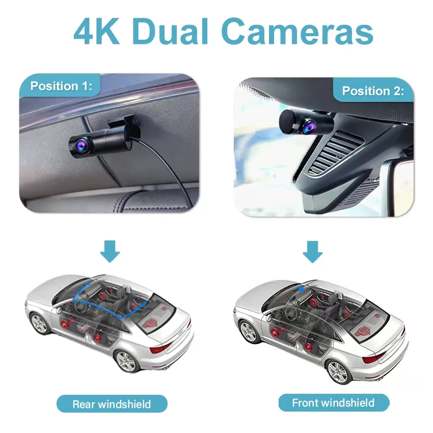 מצלמת רכב HD 4K 2160P עם WIFI - תמונה 5