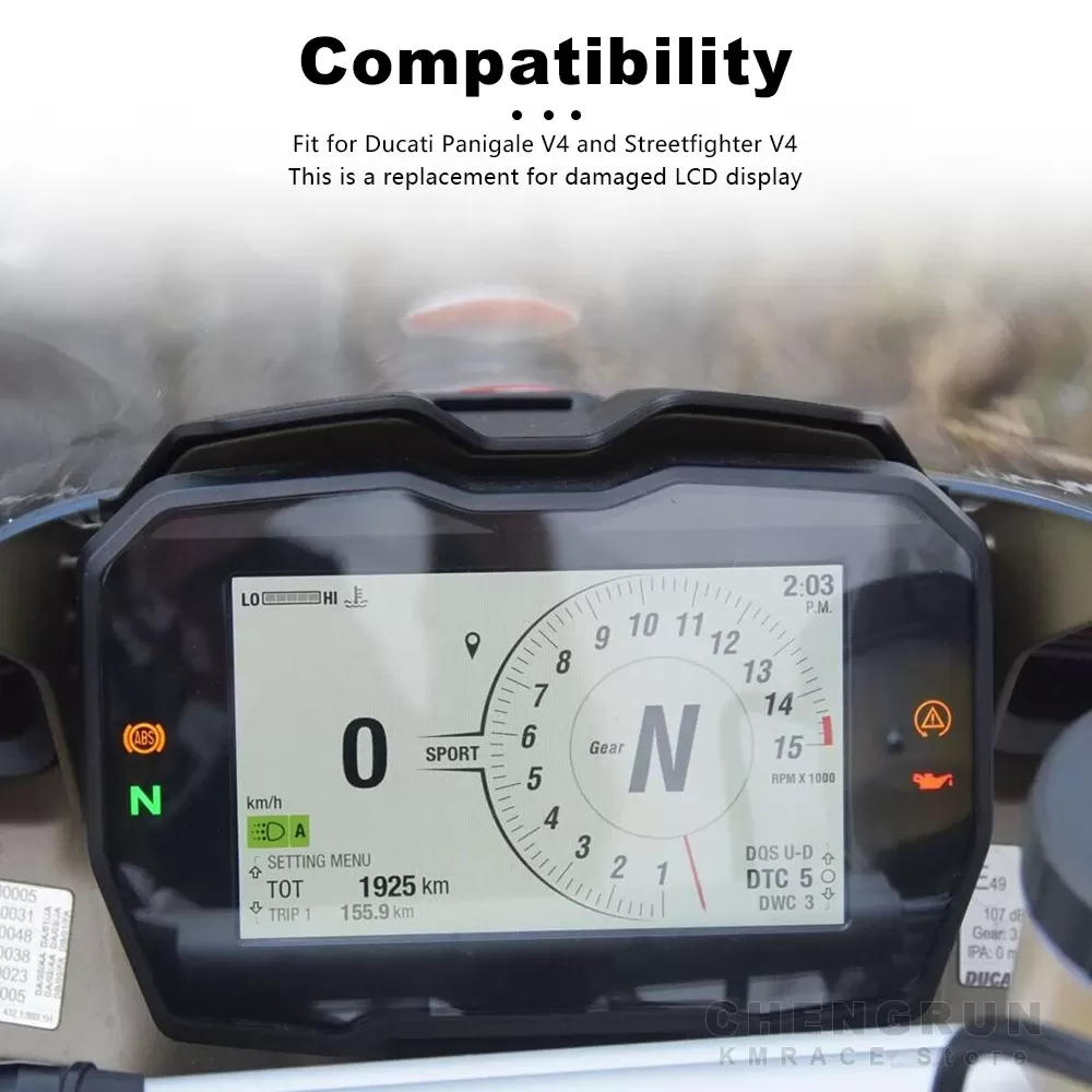 מסך LCD לדוקאטי פניגאלה וסטריטפייטר V4 - תמונה 4